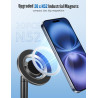 Support de téléphone pour voiture compatible avec MagSafe, rotation à 360° et bras extensible rapide, support de téléphone pour 