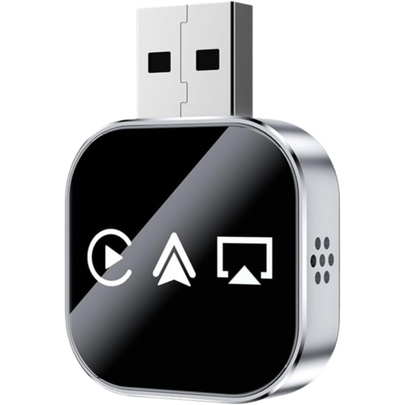 Adaptateur Carplay sans Fil, Smart Carplay, Airplay, Android Auto, Clé USB, Filaire, Carplay vers Plug and Play sans Fil