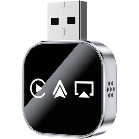 Adaptateur Carplay sans Fil, Smart Carplay, Airplay, Android Auto, Clé USB, Filaire, Carplay vers Plug and Play sans Fil