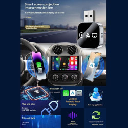 Adaptateur Carplay sans Fil, Smart Carplay, Airplay, Android Auto, Clé USB, Filaire, Carplay vers Plug and Play sans Fil