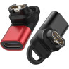 2Pack USB C Adaptateur de Chargeur Watch, 90° Connecteur Câble Type C pour Fenix 8 7 6 5 E, Forerunner 970 570 965 265 165 55, I