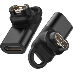 2Pack USB C Adaptateur de Chargeur Watch, 90° Connecteur Câble Type C pour Fenix 8 7 6 5 E, Forerunner 970 570 965 265 165 55, I