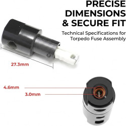 Porte Fusible 12V Etanche avec16A, Tension Maximale 32 Volts, Porte Fusible Automobile pour Fils 14 20 AWG, Support de Fusible T