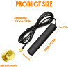 Antenne Dab Dab+, Antenne Autoradio Numérique SMA FM Dab+ Universelle avec Adaptateur SMA et 3M Câble, Compatible avec Ford, Ren