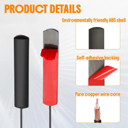 Antenne Dab Dab+, Antenne Autoradio Numérique SMA FM Dab+ Universelle avec Adaptateur SMA et 3M Câble, Compatible avec Ford, Ren