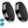 2 Pièces Support Telephone Voiture Aimanté Support Téléphone Magnétique Rond Voiture avec Plaques Métalliques, Universel Auto Co