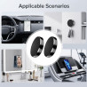 2 Pièces Support Telephone Voiture Aimanté Support Téléphone Magnétique Rond Voiture avec Plaques Métalliques, Universel Auto Co