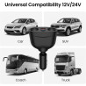 Double Allume Cigare USB C Prise Allume-Cigare Voiture avec 2 Ports USB, Prise USB C et Affichage LED, Chargeur USB Universel po