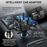Double Allume Cigare USB C Prise Allume-Cigare Voiture avec 2 Ports USB, Prise USB C et Affichage LED, Chargeur USB Universel po
