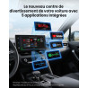 Ottocast play2video ultra, 3-en-1 boîtier ai pour netflix/youtube/prime video, adaptateur carplay sans fil & android auto avec c
