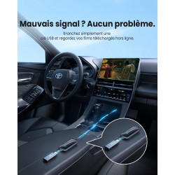Ottocast play2video ultra, 3-en-1 boîtier ai pour netflix/youtube/prime video, adaptateur carplay sans fil & android auto avec c