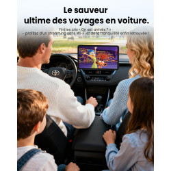 Ottocast play2video ultra, 3-en-1 boîtier ai pour netflix/youtube/prime video, adaptateur carplay sans fil & android auto avec c