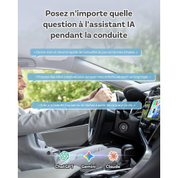 Ottocast play2video ultra, 3-en-1 boîtier ai pour netflix/youtube/prime video, adaptateur carplay sans fil & android auto avec c