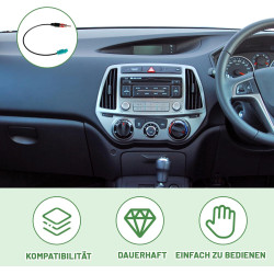 Adaptateur Antenne Autoradio FAKRA à DIN, Câble Rallonge 30cm, Connecteur Radio Voiture Universel pour Lecteur CD/Stéréo HD, Ada