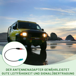 Adaptateur Antenne Autoradio FAKRA à DIN, Câble Rallonge 30cm, Connecteur Radio Voiture Universel pour Lecteur CD/Stéréo HD, Ada