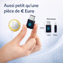 Adaptateur CarPlay sans Fil et Android Auto 2 en 1 - WiFi 6 5GHz Mini USB Convertit Câble en sans Fil - Plug & Play Connexion Ra