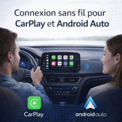Adaptateur CarPlay sans Fil et Android Auto 2 en 1 - WiFi 6 5GHz Mini USB Convertit Câble en sans Fil - Plug & Play Connexion Ra