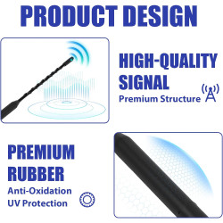 Antenne De Voiture Noire De 11 Pouces, Antenne Universelle pour Autoradio, Compatible avec Tous Les Modèles De Voiture, Étanche 