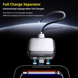Adaptateur de charge intelligent à arrêt automatique, séparateur entièrement chargé, protecteur de câble de charge à déconnexion