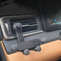 1 support de téléphone de voiture avec verrouillage stable, design anti-secousses – Poignée réglable pour grille d'aération, mat