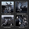 1 support de téléphone de voiture avec verrouillage stable, design anti-secousses – Poignée réglable pour grille d'aération, mat