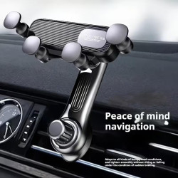 1 support de téléphone de voiture avec verrouillage stable, design anti-secousses – Poignée réglable pour grille d'aération, mat