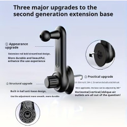1 support de téléphone de voiture avec verrouillage stable, design anti-secousses – Poignée réglable pour grille d'aération, mat