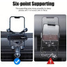 1 support de téléphone de voiture avec verrouillage stable, design anti-secousses – Poignée réglable pour grille d'aération, mat