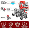 1 Paire Connecteur Batterie 12V Cosse Batterie Voiture Positive Négative Coupe Circuit à Loisir 3 Voies Sécurisées en Laiton à S
