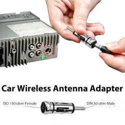 Adaptateur Autoradio ISO 16 Broches, Faisceau de Câblage Stéréo avec Connecteur Antenne DIN, Câble Adaptateur Voiture Universel 