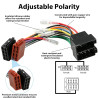 Adaptateur Autoradio ISO 16 Broches, Faisceau de Câblage Stéréo avec Connecteur Antenne DIN, Câble Adaptateur Voiture Universel 