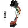 Adaptateur Autoradio ISO 16 Broches, Faisceau de Câblage Stéréo avec Connecteur Antenne DIN, Câble Adaptateur Voiture Universel 