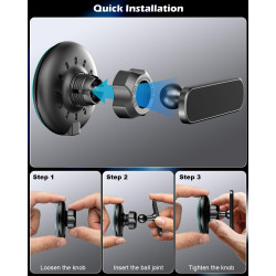 CloudValley 15W Support téléphone Voiture magnetique pour Hyundai Ioniq 5 (2022–2025) / 5 N & Sonata Kona (2024–2025) & Ioniq 9,