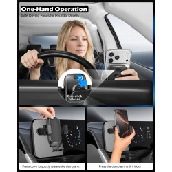 CloudValley Support téléphone Voiture de Voiture à Pince Large pour Hyundai Ioniq 5 (2022–2025) / 5 N & Sonata Kona (2024–2025) 
