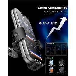 CloudValley Support téléphone Voiture de Voiture à Pince Large pour Hyundai Ioniq 5 (2022–2025) / 5 N & Sonata Kona (2024–2025) 