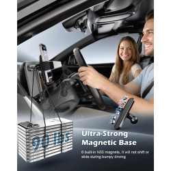 CloudValley Support téléphone Voiture de Voiture à Pince Large pour Hyundai Ioniq 5 (2022–2025) / 5 N & Sonata Kona (2024–2025) 