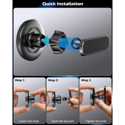 CloudValley Support téléphone Voiture magnetique pour Hyundai Ioniq 5 (2022–2025) / 5 N & Sonata Kona (2024–2025) & Ioniq 9, Con