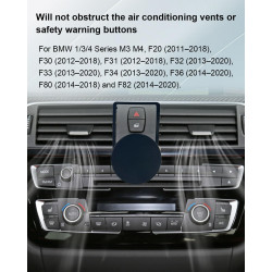Support Téléphone Voiture Magnétique pour BMW 1/3/4 Series M3 M4 F20 F30 F31 F32 F33, N52 Super Aimants Téléphone Voiture pour E