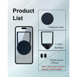 Support Téléphone Voiture Magnétique pour BMW 1/3/4 Series M3 M4 F20 F30 F31 F32 F33, N52 Super Aimants Téléphone Voiture pour E