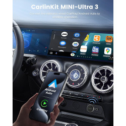 CarlinKit MINI Ultra3 : le dernier adaptateur sans fil CarPlay et Android Auto. Transforme les connexions filaires en sans fil, 