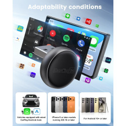 CarlinKit MINI Ultra3 : le dernier adaptateur sans fil CarPlay et Android Auto. Transforme les connexions filaires en sans fil, 