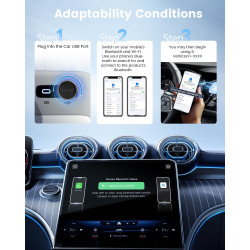 CarlinKit MINI Ultra3 : le dernier adaptateur sans fil CarPlay et Android Auto. Transforme les connexions filaires en sans fil, 