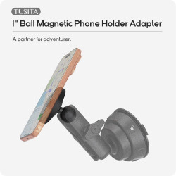 TUSITA 1" Boule Magnétique Téléphone Support Adaptateur Compatible avec iPhone Magsafe, pour Ram Mount B-Taille Prise