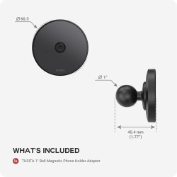 TUSITA 1" Boule Magnétique Téléphone Support Adaptateur Compatible avec iPhone Magsafe, pour Ram Mount B-Taille Prise