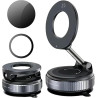 Support Telephone Voiture Magnetique Ventouse Support Téléphone Voiture Magnétique avec Rotation 360° et Bras Pliable, Accroche 