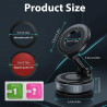 Support Telephone Voiture Magnetique Ventouse Support Téléphone Voiture Magnétique avec Rotation 360° et Bras Pliable, Accroche 