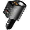4 en 1 Chargeur Allume Cigare USB Cigare Charge PD 3W Rapide Chargeur Voiture KFZ Allume 80W 2 Ports USB-A 5V 3.1A/QC 3.0 Adapta