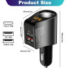 4 en 1 Chargeur Allume Cigare USB Cigare Charge PD 3W Rapide Chargeur Voiture KFZ Allume 80W 2 Ports USB-A 5V 3.1A/QC 3.0 Adapta