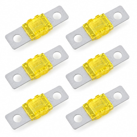 6 Pièces de Fusibles Mini ANL 20A,pour Systèmes Audio-Vidéo Marines et Véhicules Motorisés,Fusibles de Protection Électronique,C