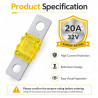 6 Pièces de Fusibles Mini ANL 20A,pour Systèmes Audio-Vidéo Marines et Véhicules Motorisés,Fusibles de Protection Électronique,C